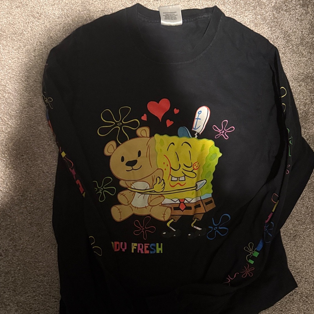Preloved Teddy Fresh x SpongeBob collab long sleeve shirt